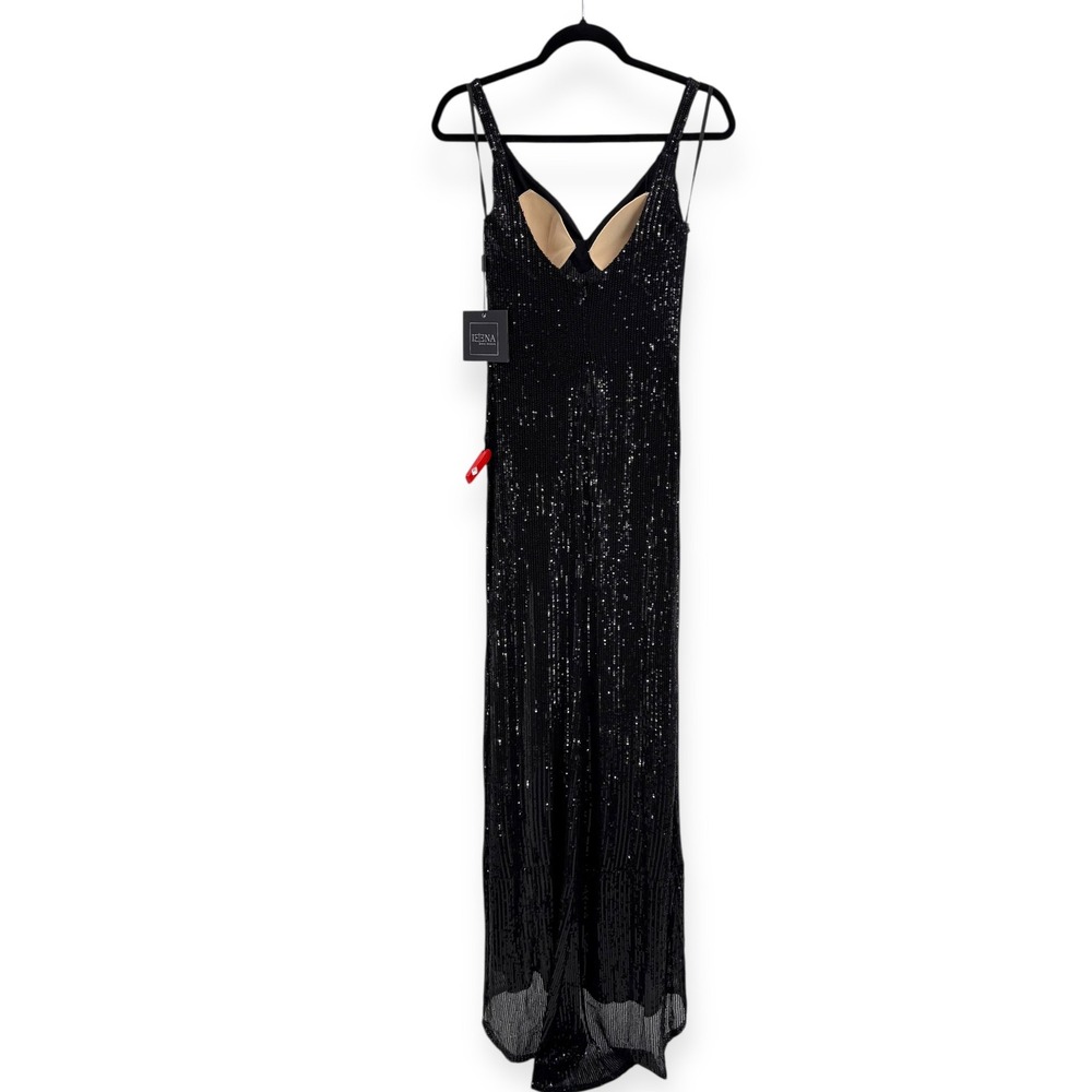 NWT Mac Duggal Black Fully Sequined Scoop Back Gown - Size 0 - Picture 10 of 12